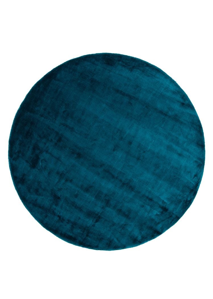 Brillo Blå Rund 200 cm Viskosmatta