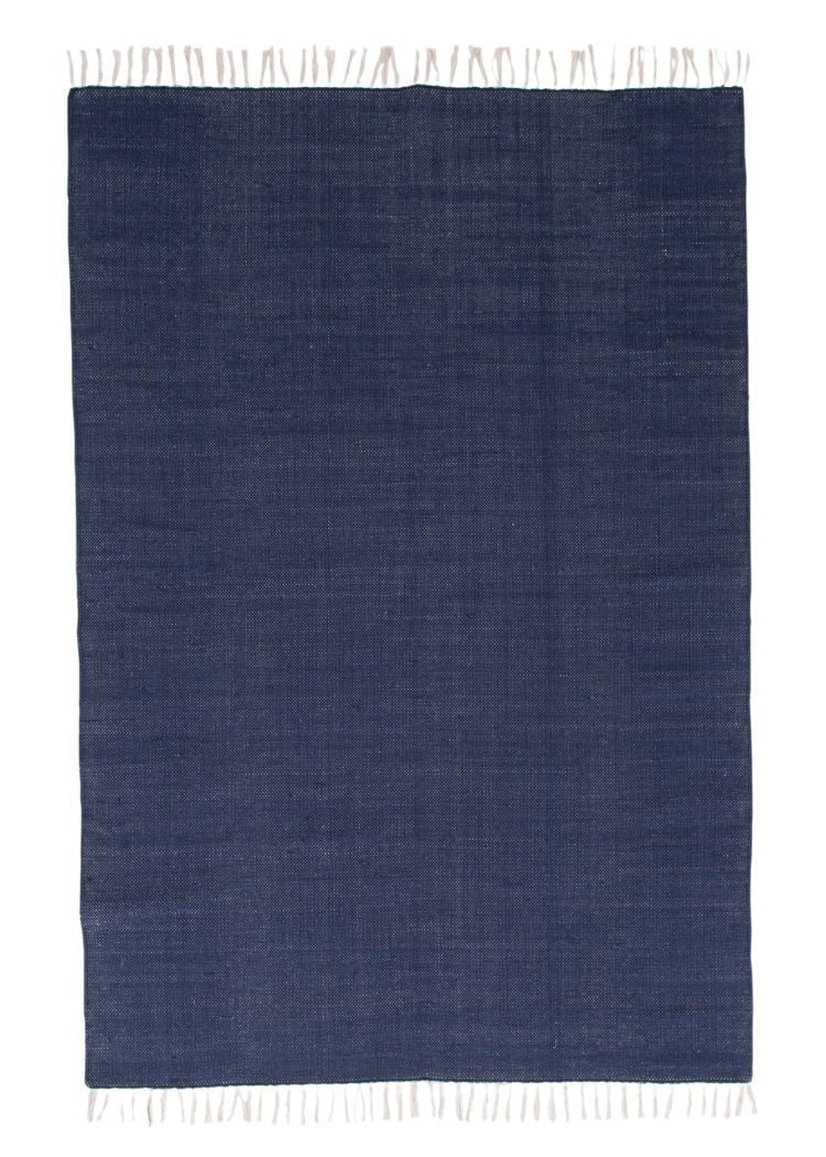 Telly Blå 170x240 cm Bomullsmatta