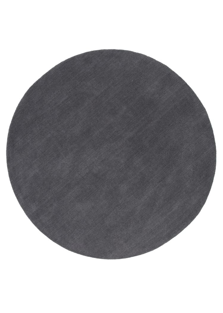 Aliora Mörkgrå Rund 200 cm Ullmatta