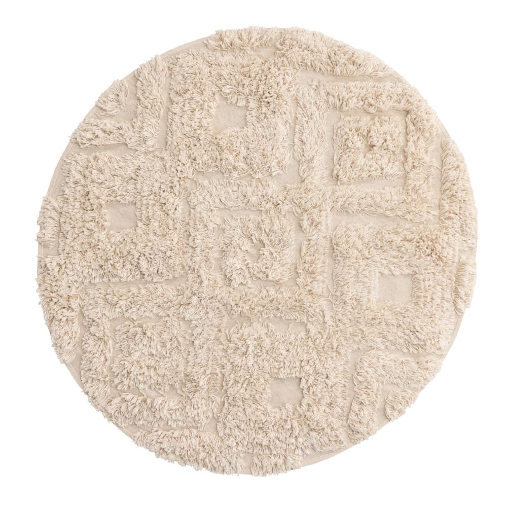 Rio Offwhite Rund 60 cm Badrumsmatta