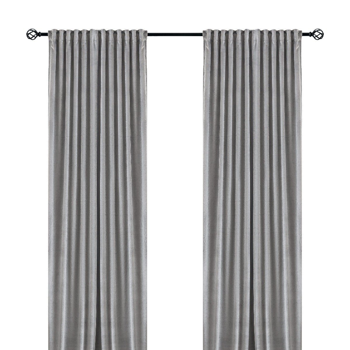 Mathilde Silver 2x140x250 cm Sammetsgardin 2-pack