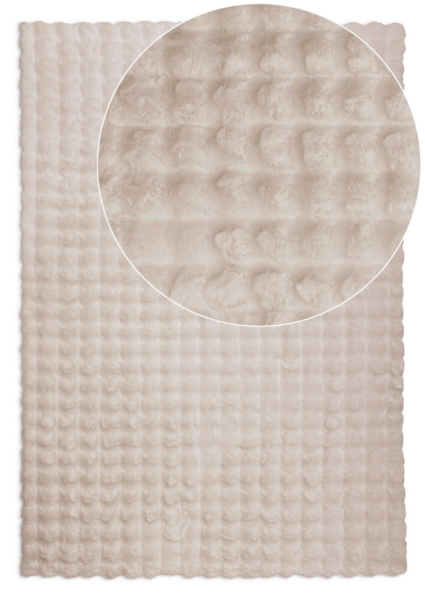 Rabbit Bubble Ljusbeige 200x290 cm Pälsmatta