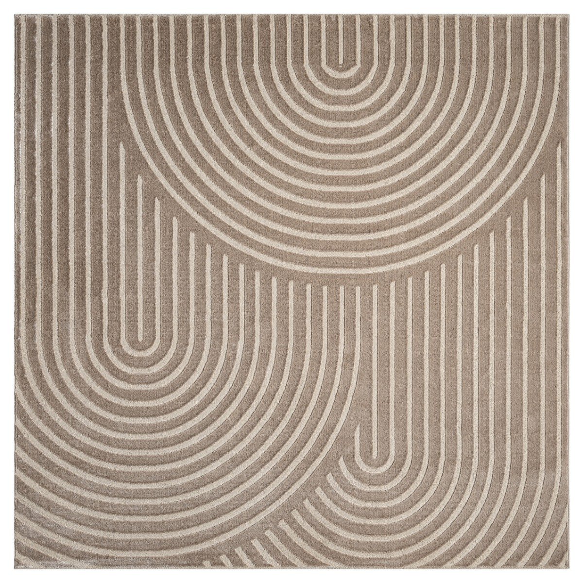 Bella Zen Mörkbeige Kvadrat 300 cm Wiltonmatta