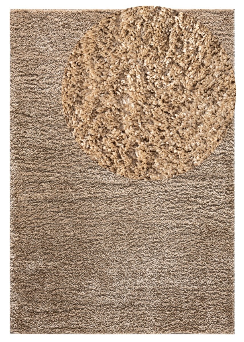 Softy Mörkbeige 200x290 cm Mjuk Ryamatta