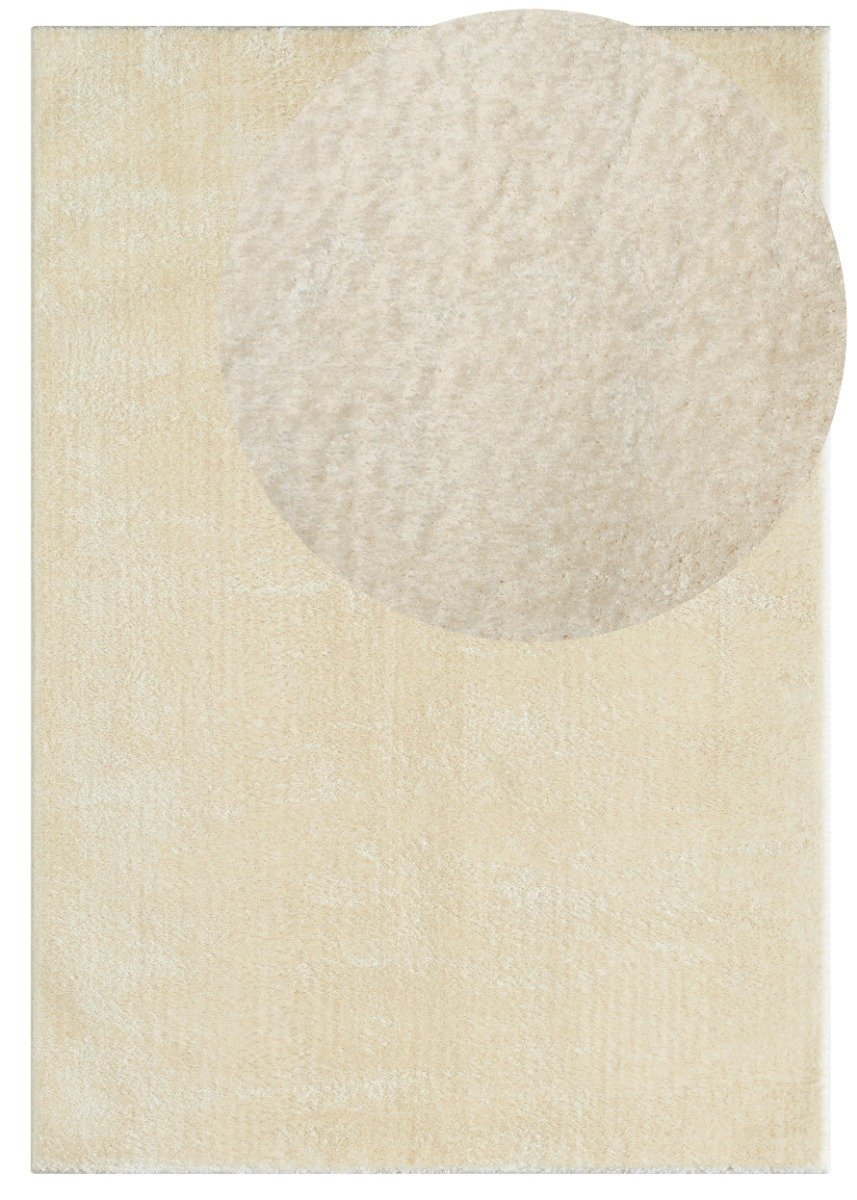 Cloudy Ljusbeige 200x280 cm Tvättbar Mjuk Ryamatta