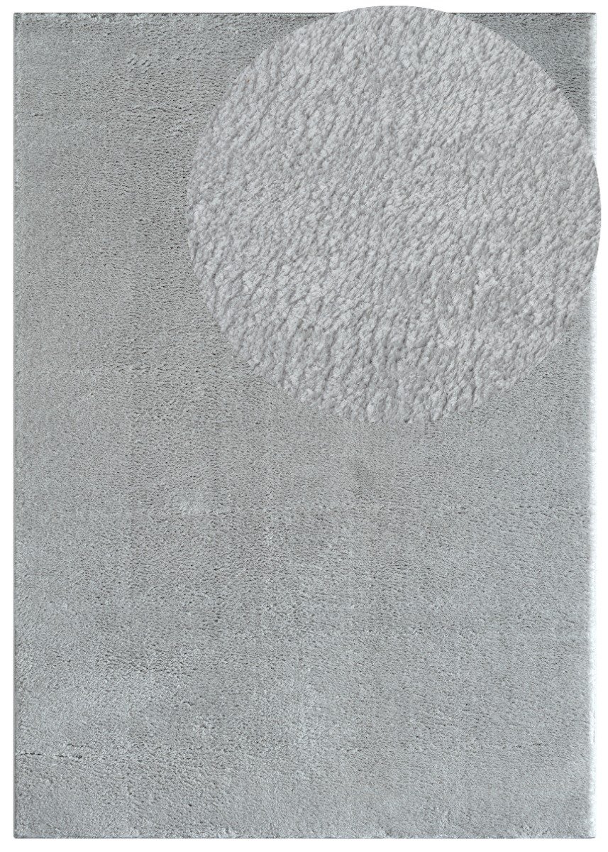 Cloudy Silver 160x220 cm Tvättbar Mjuk Ryamatta