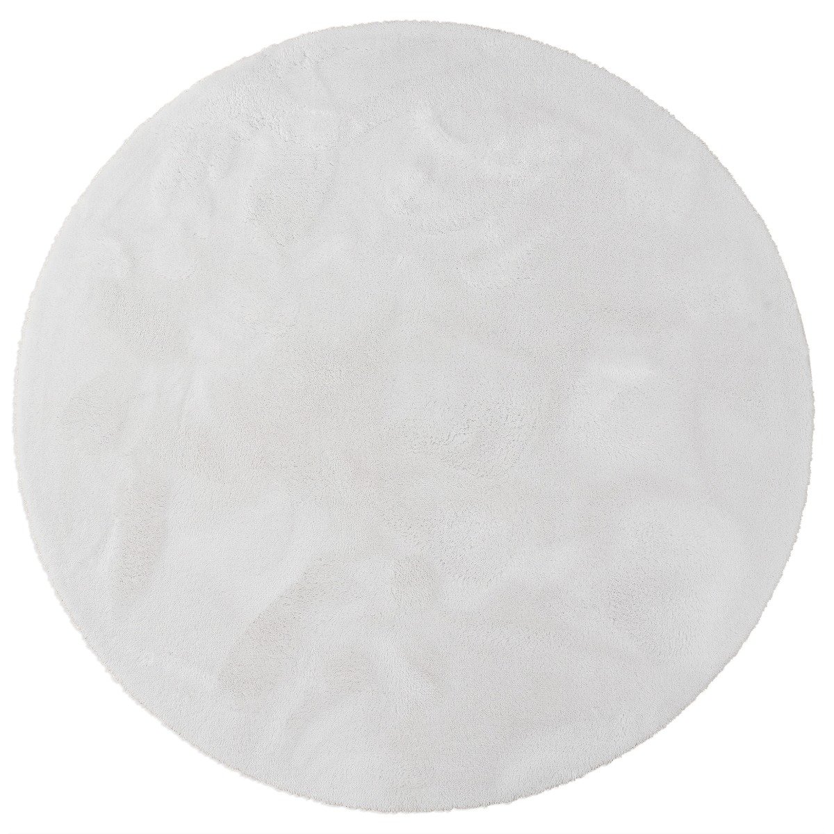 Fluffy Offwhite Rund 240 cm Tvättbar Mjuk Ryamatta