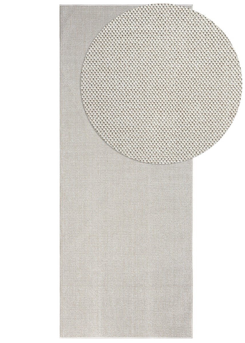 Tokyo Offwhite 80x300 cm Ullmatta-look