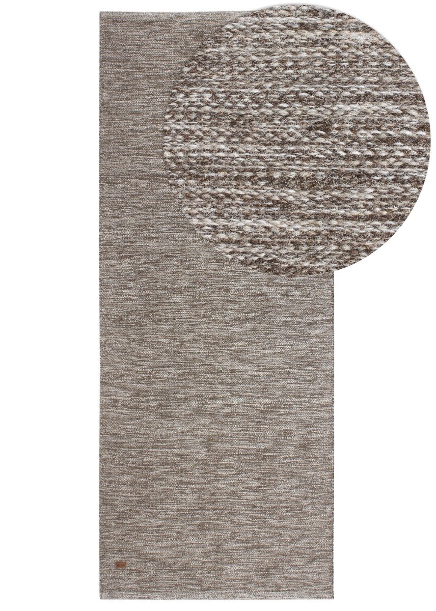 Lunda Greige 75x150 cm Ullmatta