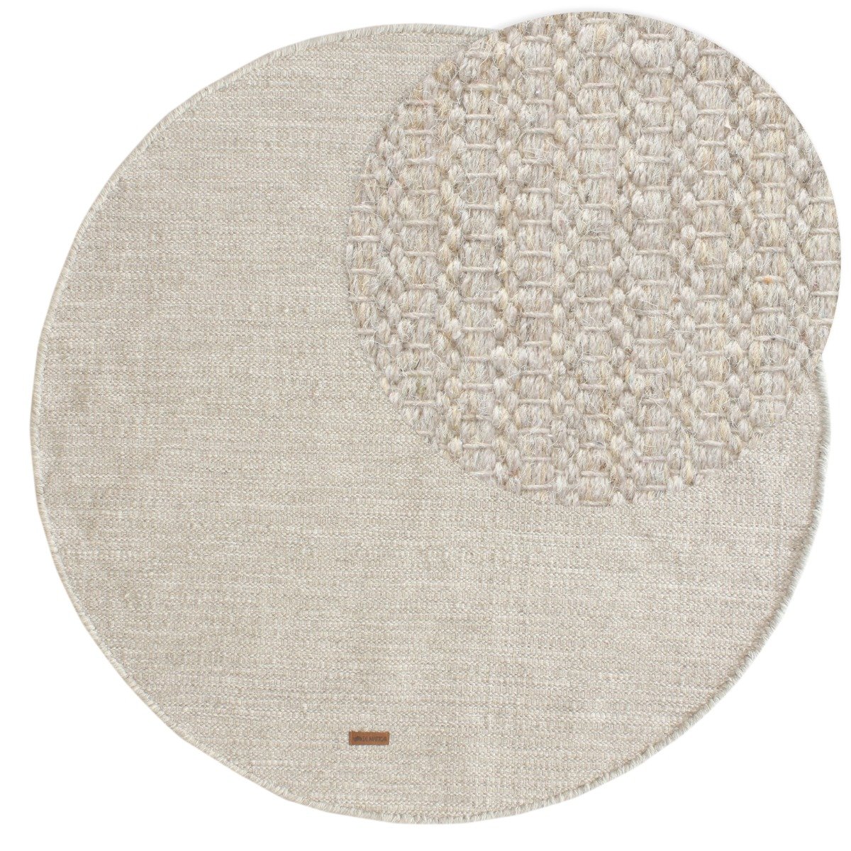 Molly Beige Rund 160 cm Ullmatta