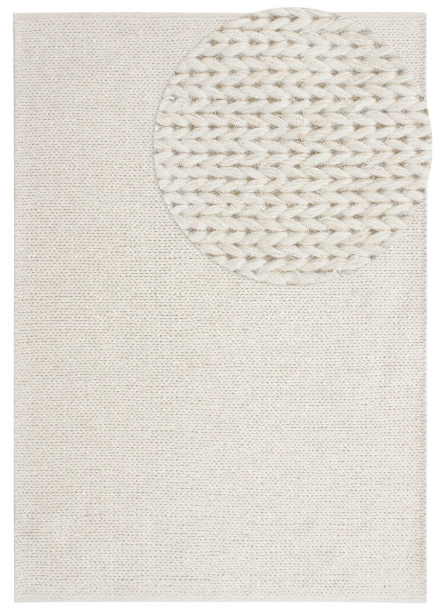 Mellby Offwhite 133x190 cm Ullmatta