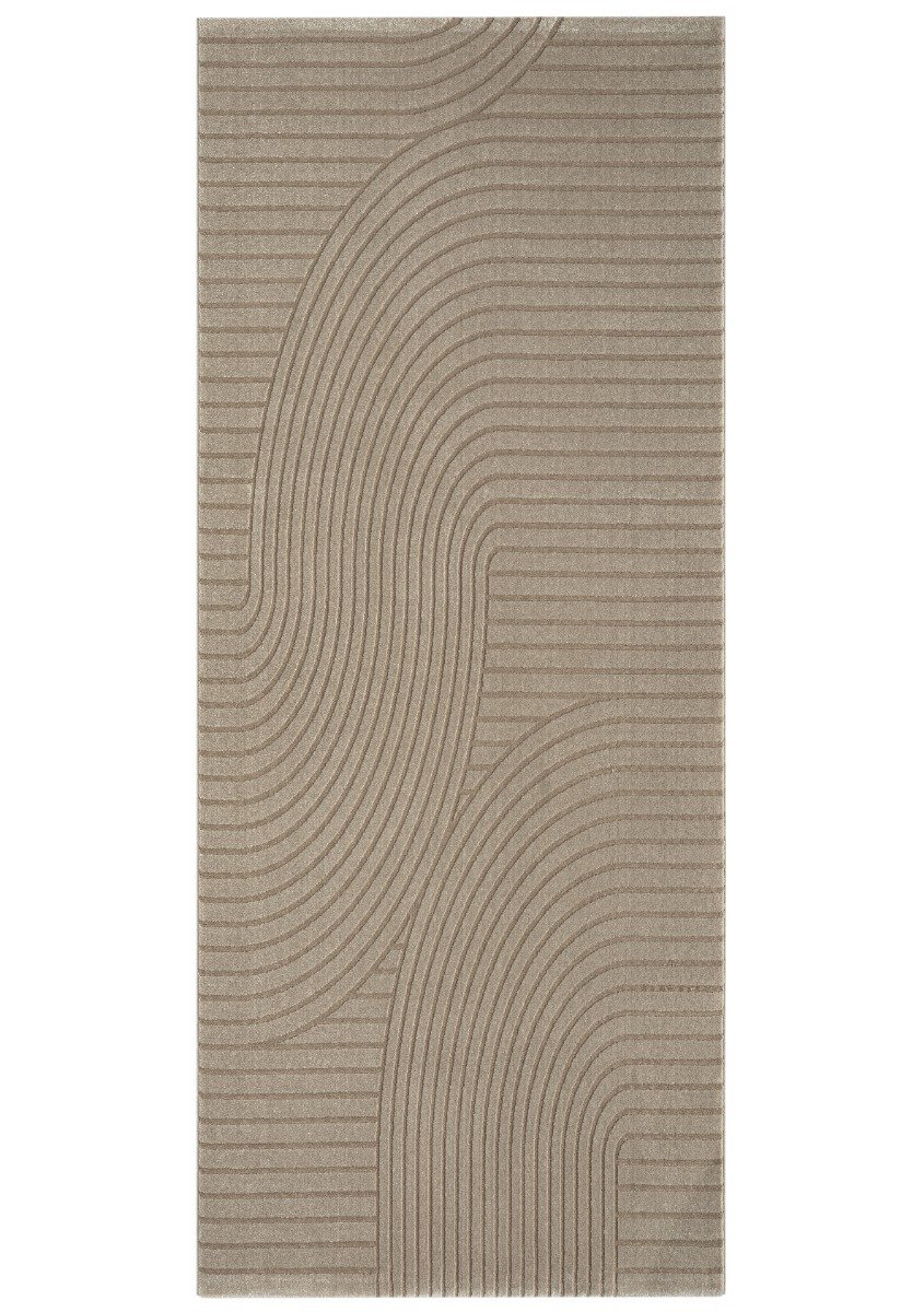 Bella Spin Mörkbeige 80x150 cm Wiltonmatta