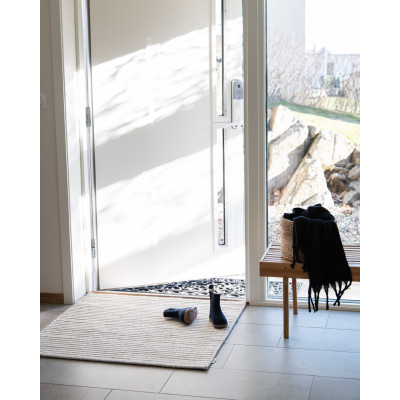 Särna dörrmatta linen - handtuftad ullmatta
