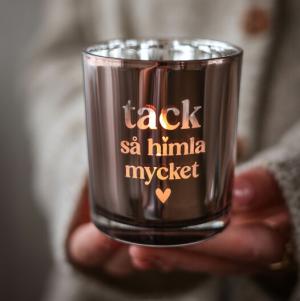 *FÖRBOKAS* Ljuslykta Tack så himla mycket- Majas lyktor/ Barncancerfonden